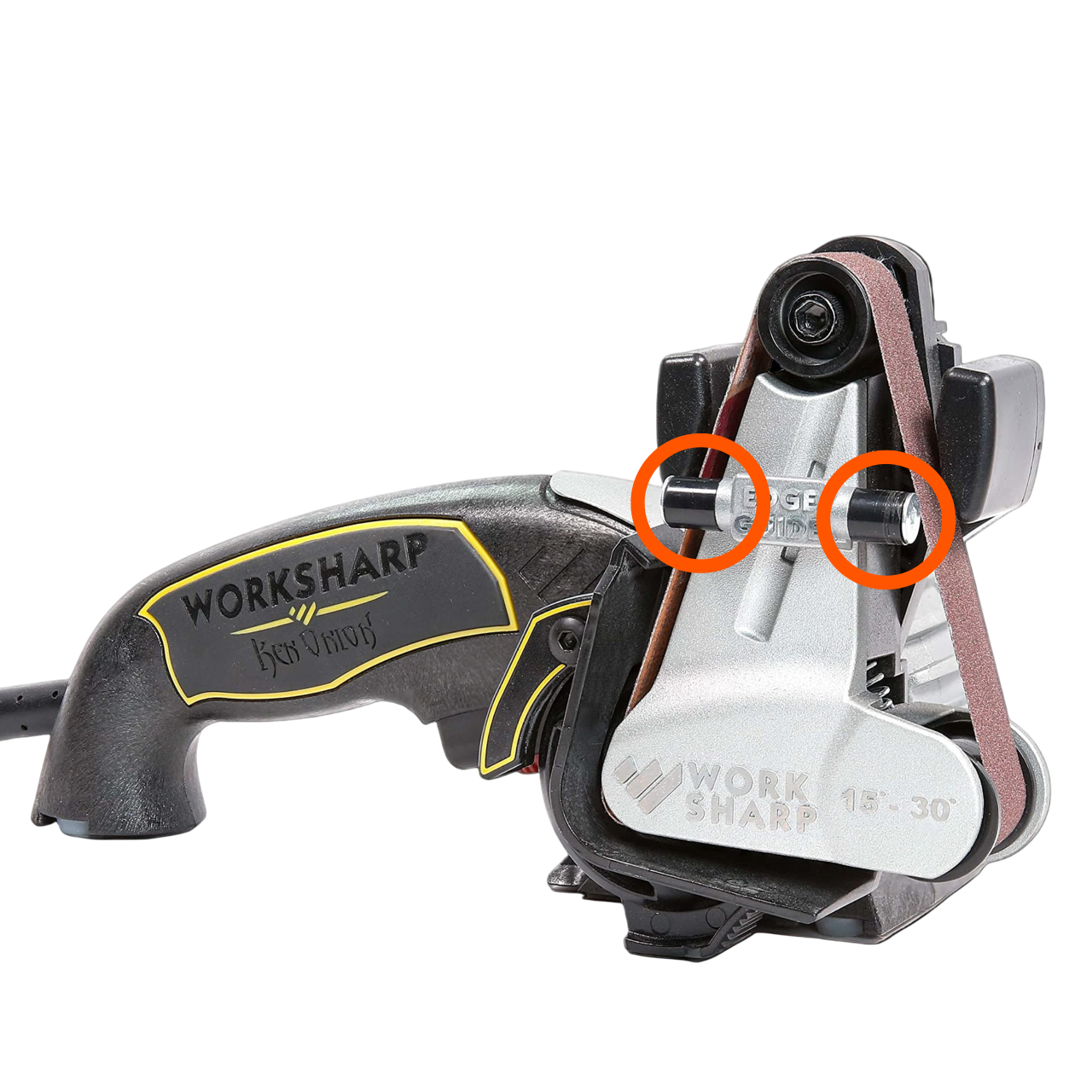 Work Sharp Ken Onion MK.1 machine – diagram highlighting roller locations